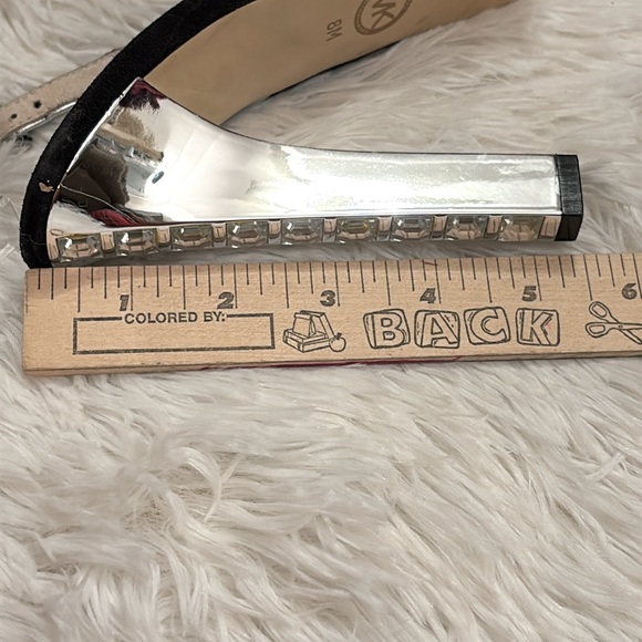 Michael Michael Kors Black Heels with Slingback Design and Unique Crystal Heel - Picture 8 of 9